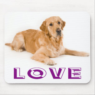 Love Golden Retriever Puppy Dog Mousepad