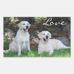 Love Golden Retriever Puppy Dog Stickers