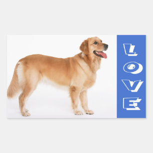 Love Golden Retriever Puppy Dog Stickers