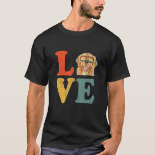 Love Golden Retriever Retro For Men Women And Kids T-Shirt