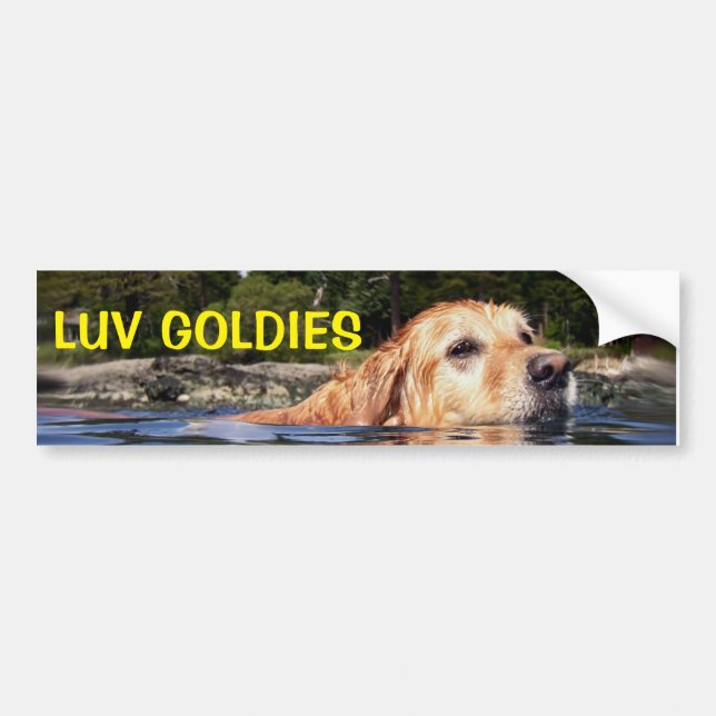Love Golden Retrievers - Bumper Sticker (Front)