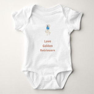 Love Golden Retrievers - Golden Retriever Baby Bodysuit