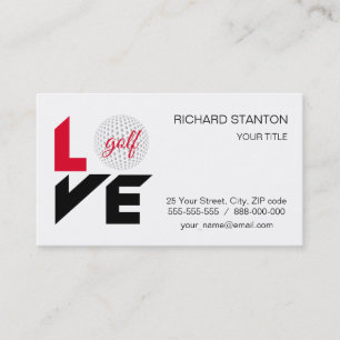 Love golf business card