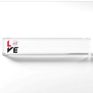 Love golf nameplate