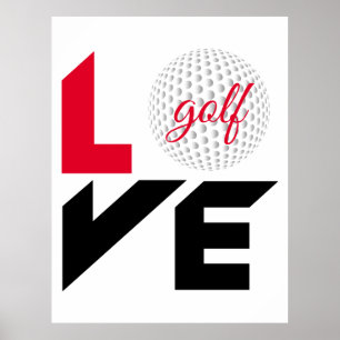 Love golf poster