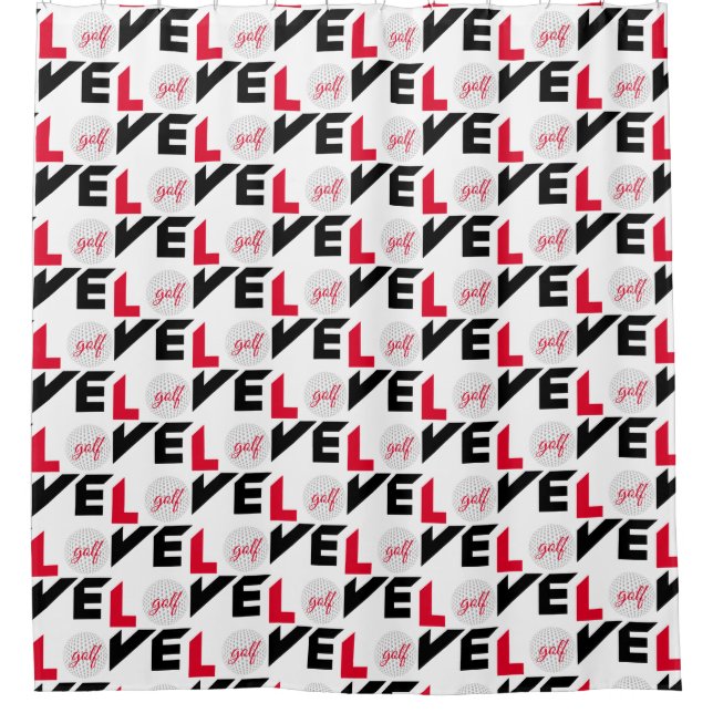 Love golf shower curtain (Front)