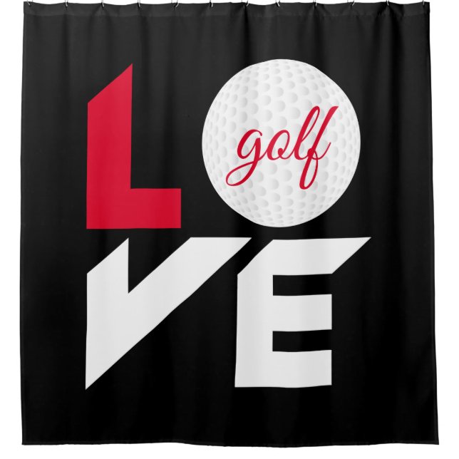 Love golf shower curtain (Front)