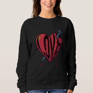 Love Goth Heart Scene Emo Break Up Sad Heartbroken Sweatshirt