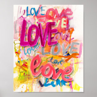 LOVE Graffiti Art Poster