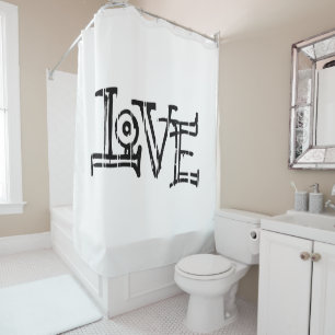 Love Graffiti Shower Curtain