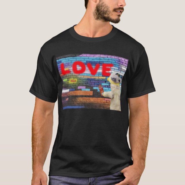 Love graffiti wall art.  T-Shirt (Front)