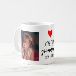 Love Grandma Gift Photo Collage Text Coffee Mug