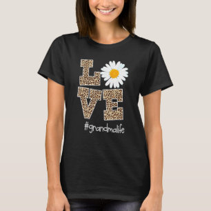 Love Grandma Life Leopard Daisy Flower - Mothers D T-Shirt