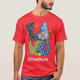 Love Grandma Life Leopard Gnome Happy Chanukah Han T-Shirt