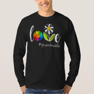 Love Grandma Life Wildlife Flower T-Shirt