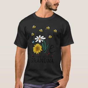 Love Grandma Sunflower Bee Summer Beauty T-Shirt