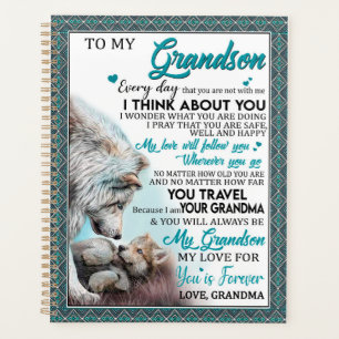 Love Grandson Letter To My Grandson From Grandma Planner