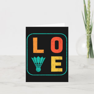Love Graphic Dminton Player Shuttle Player Sports  Card