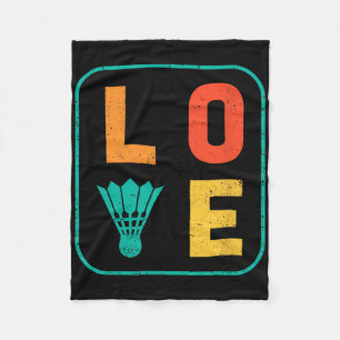Love Graphic Dminton Player Shuttle Player Sports Fleece Blanket