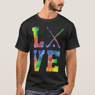 Love Graphic Hockey Player Field Hockey Hockey Sti T-Shirt