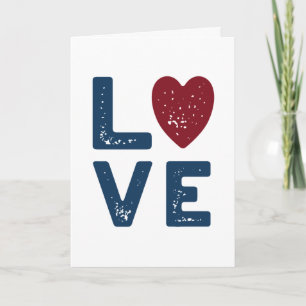 LOVE Graphic Minimalist Typewriter Font Wedding Card