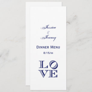 LOVE Graphic Text - Blue Invitation