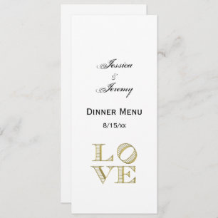 LOVE Graphic Text - Faux Gold Invitation