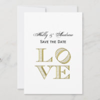 LOVE Graphic Text - Faux Gold