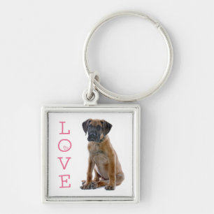 Love Great Dane Puppy Dog Key Ring