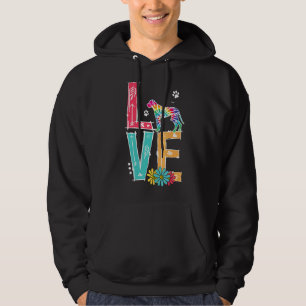 Love Great Dane Tie Dye Rainbow Great Dane Hoodie