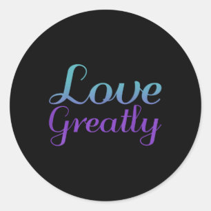 Love Greatly, Mental Health Awareness Classic Round Sticker