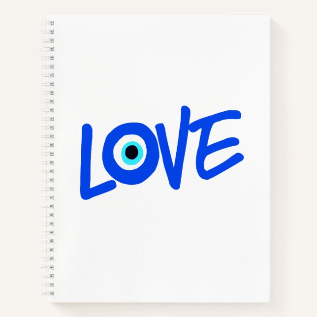 LOVE Greek Eye Symbol Notebook (Front)