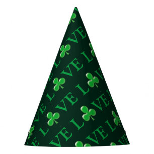 Love Green Clover Shamrock St. Patrick's Day Party Hat