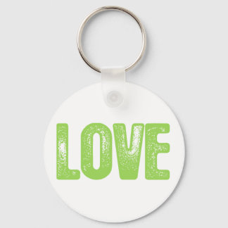 Love - Green Key Ring