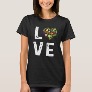 Love Green Vegetables Cute Healthy Salad Food Vega T-Shirt