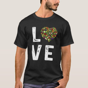 Love Green Vegetables Cute Healthy Salad Food Vega T-Shirt