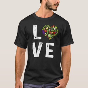 Love Green Vegetables Cute Healthy Salad Food Vega T-Shirt