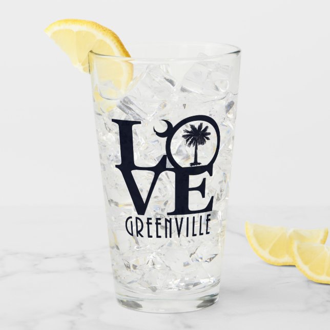LOVE Greenville SC Glass (Front Ice)