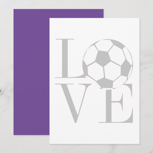 love grey football save the dates date (Front/Back)