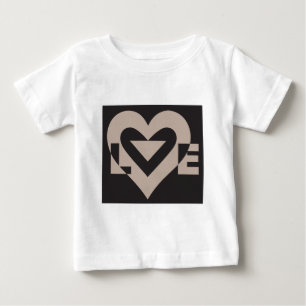 Love Grey on Black Baby T-Shirt