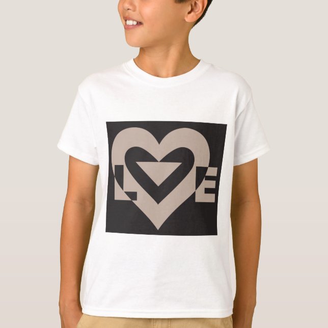 Love Grey on Black T-Shirt (Front)