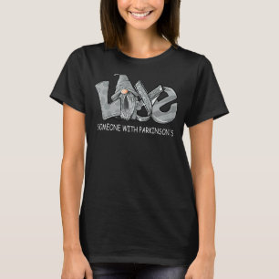 Love Grey Ribbon April Parkinson Disease Awareness T-Shirt