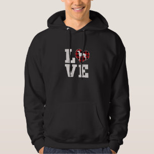 Love Greyhound Dog Lover Gifts Buffalo Plaid Valen Hoodie