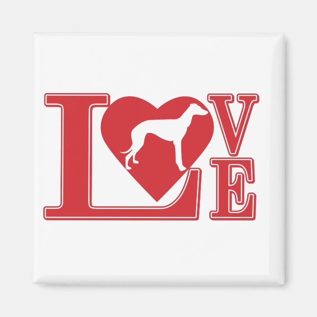 LOVE-Greyhound Magnet (Front)