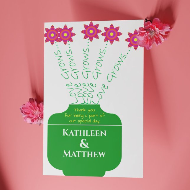 "Love Grows" Bright Floral Wedding Programs (Creator Uploaded)