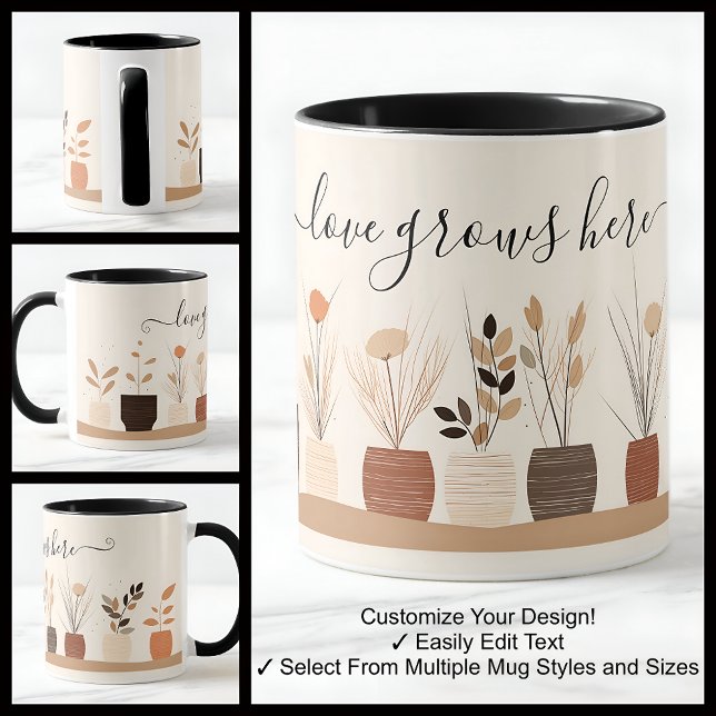 Love Grows Here For A Plant Lover Message 017 Mug (Creator Uploaded)