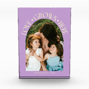 Love Grows Here Modern Arch Lemon Wisteria Photo Block