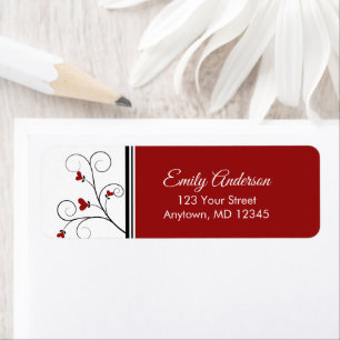 Love Grows   Red Hearts Valentine Return Address Return Address Label