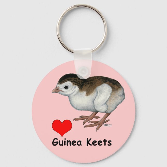Love Guinea Keets Key Ring (Front)