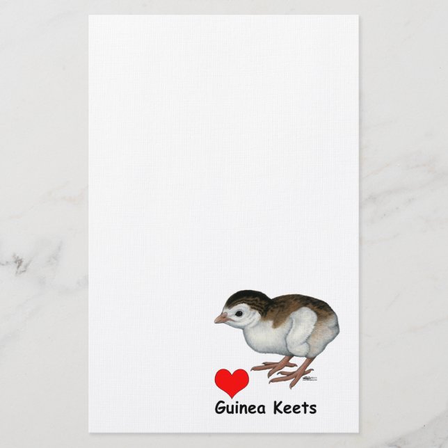 Love Guinea Keets Stationery (Front)